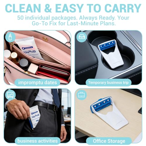 Disposable Shaving Razors 50 Pcs with Protective Covers – Portable, Dry/Wet, Individually Packaged