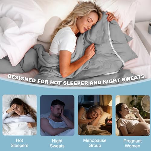 Cooling Throw Blanket for Hot Sleepers - Lightweight & Breathable 50"x70"