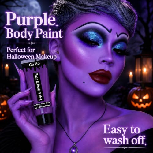 Go Ho Purple Washable Face & Body Paint for Halloween - 2.37oz
