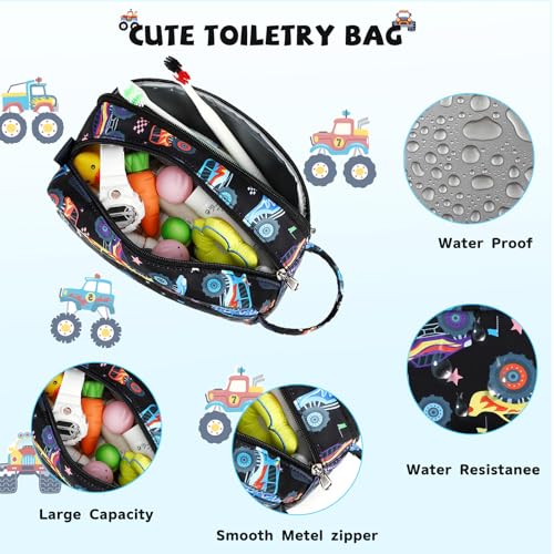 Kids Travel Toiletry Bag - Cute Waterproof Organizer for Boys & Girls
