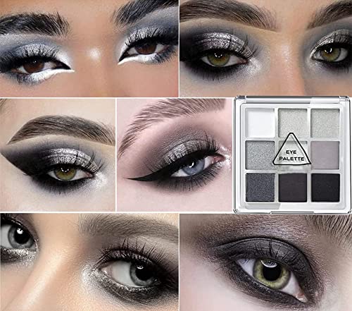MAEPEOR 9-Color Smoky Black Eyeshadow Palette Set - Waterproof & Longlasting
