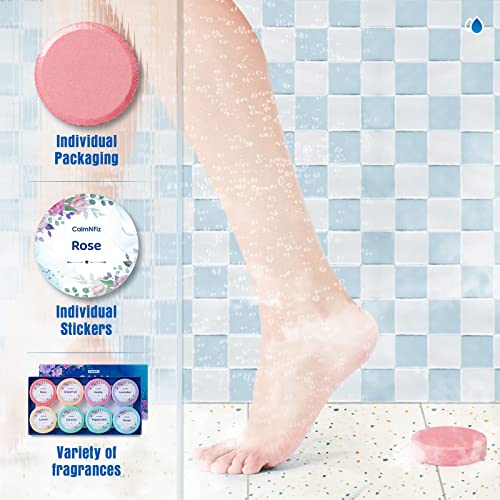 CalmNFiz Aromatherapy Shower Steamers 8 Pack - Relaxing Self Care Gift Set