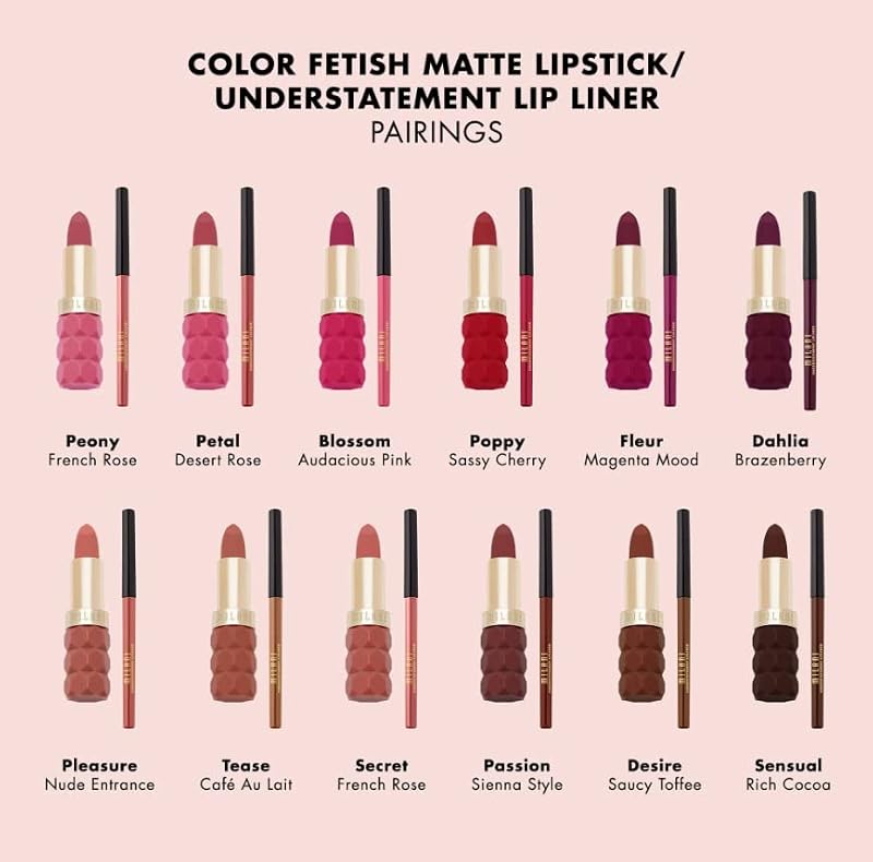 Milani Color Fetish Lipstick & Understatement Lipliner Bundle