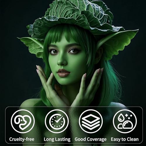 Drawdart Green Face Paint Stick - Hypoallergenic Halloween Makeup