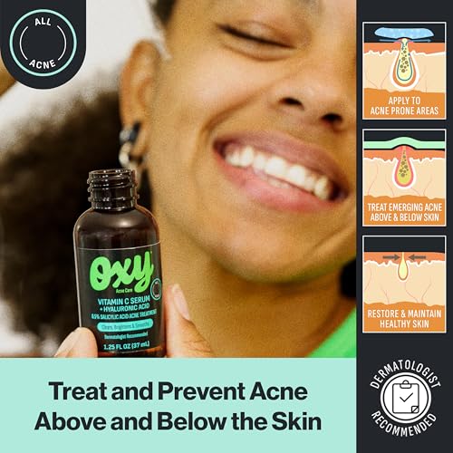 Oxy Vitamin C Serum with Hyaluronic Acid for Acne-Prone Skin