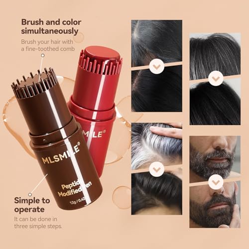 Instant Dark Brown Peptide Hair Dye Comb for Gray Coverage