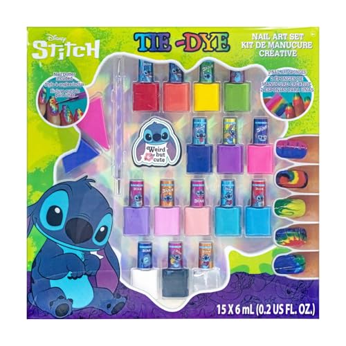 Kids Nail Polish Set 16-Piece Peel-Off Glitter & Opaque Colors Safe for Children 6+