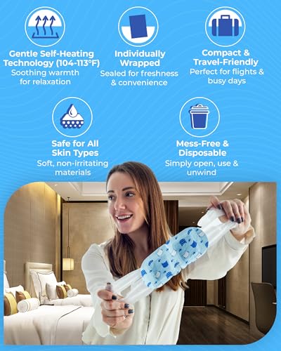 FLYGIENE Self-Heating Steam Eye Masks for Dry Eyes & Stye Relief - 10 Pack
