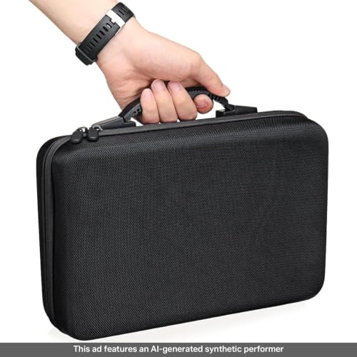 Esoes Full Black 60-Bottle Essential Oil Storage Organizer Case with Labels & Carrying Handle