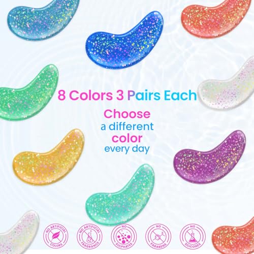 Onespring Under Eye Patches (24 Pairs) - Eye Masks for Wrinkles, Puffy Eyes, Dark Circles, Eye Bags, Under Eye Mask for Refreshing, Revitalizing, Gifts for Mom, Birthday Gift for Teenage Girls
