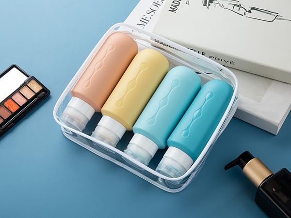 Gemice 6oz Yellow Travel Bottles - Leak Proof & BPA Free Toiletry Set