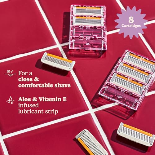Dollar Shave Club Women's Razor Refills - 8 Pack with 6 Blades
