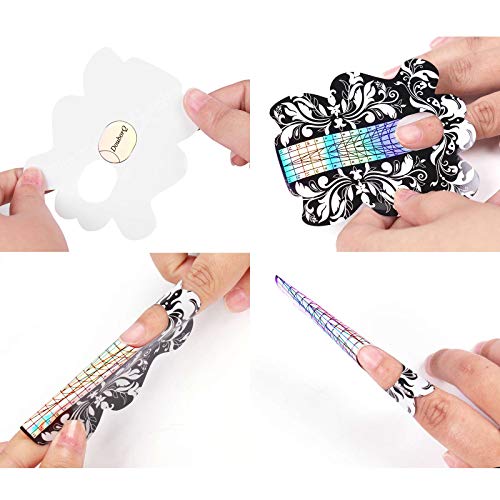 DouborQ 500PCS Acrylic Nail Forms for Nail Extensions & Art