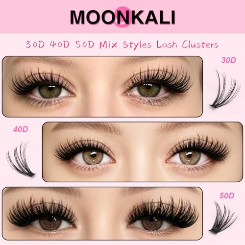 MOONKALI 30D 40D 50D Lash Clusters - Mix Individual Eyelash Extensions