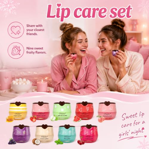 Bee Lip Balm Set 9Pcs Honey Pot Propolis Vitamin E Lip Mask