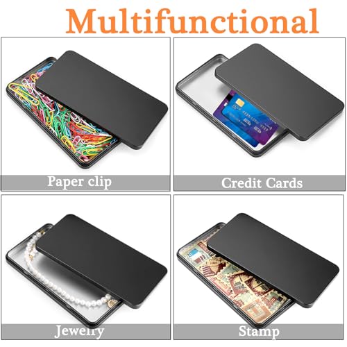 Hipiwe Metal Cash Box - 4 Pack Rectangular Money Organizer