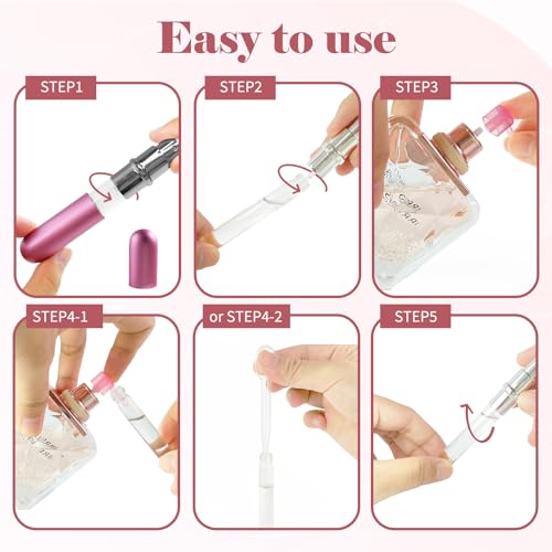 OBSGUMU 5ml Travel Perfume Atomiser Spray Bottles 80mm Refillable Portable