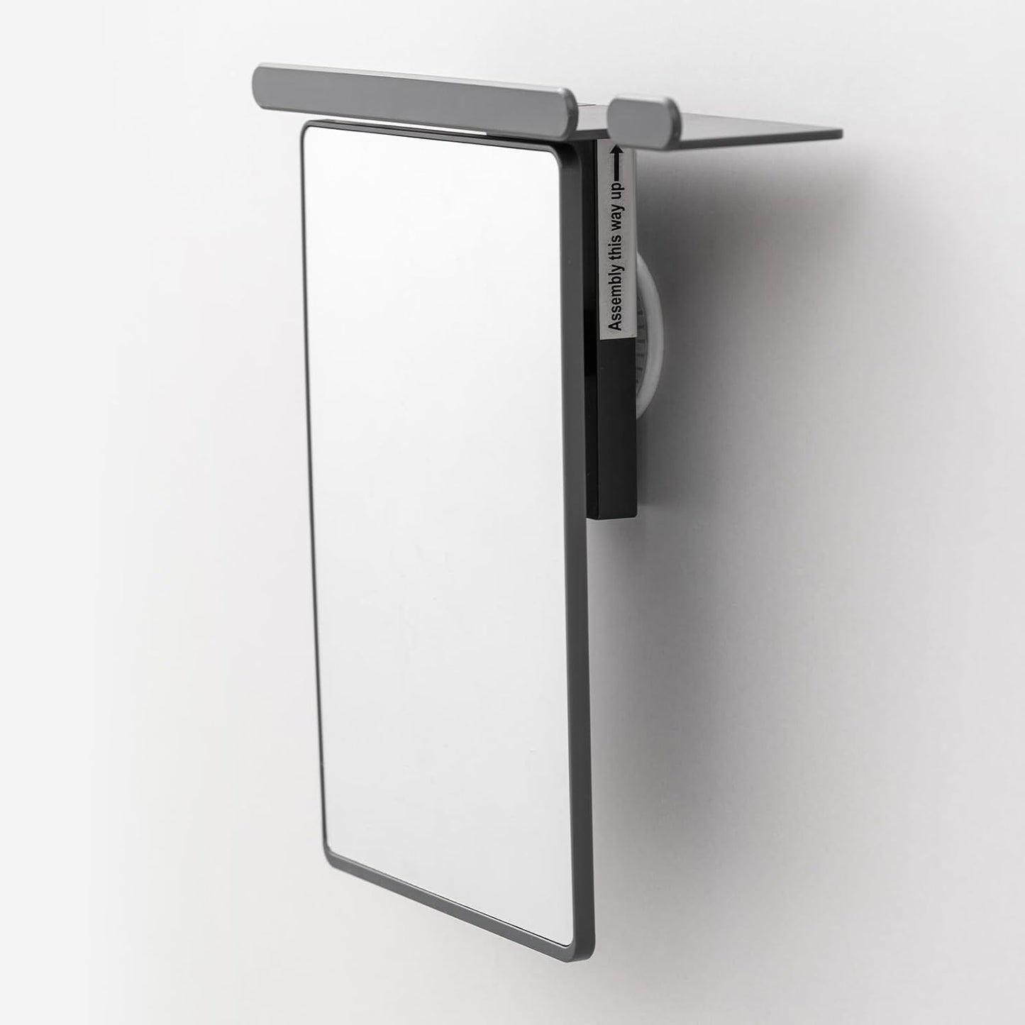 Fogless Shower Mirror for Shaving - Anti-Fog, Wall-Mounted with Powerful Suction | Shatterproof, Grey