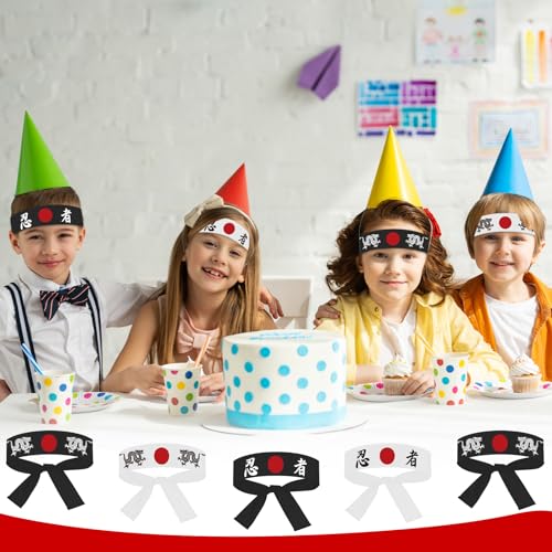 48 Pcs Japanese Karate Headbands | Chef Bandanas for Cooking & Sports