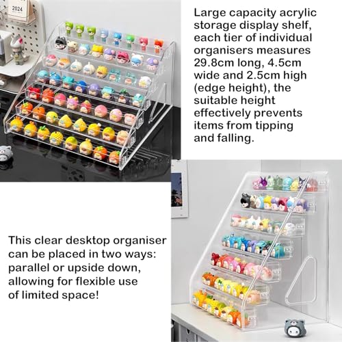 7-Tier Acrylic Display Stand for Perfume, Cosmetics, and Collectibles