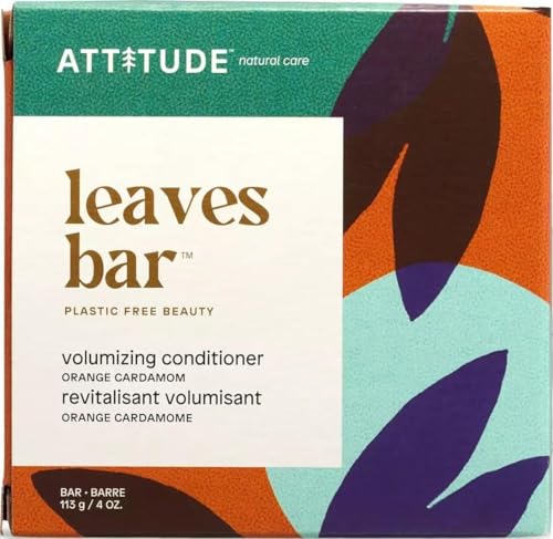 ATTITUDE Volumizing Conditioner Bar Orange Cardamom 3.99 Oz Vegan & Plastic-Free