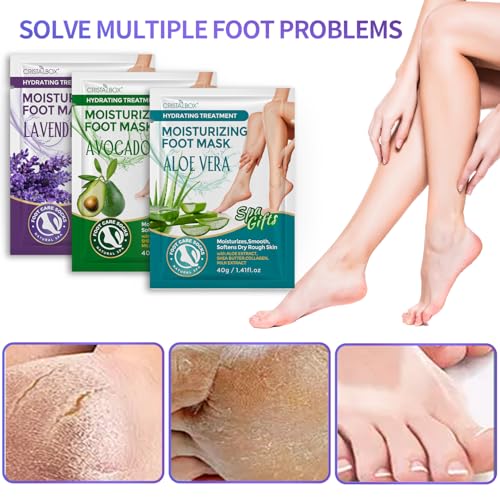 Lavender Aloe Moisturizing Foot Mask Pack - Christmas Gift, Spa Stocking Stuffers