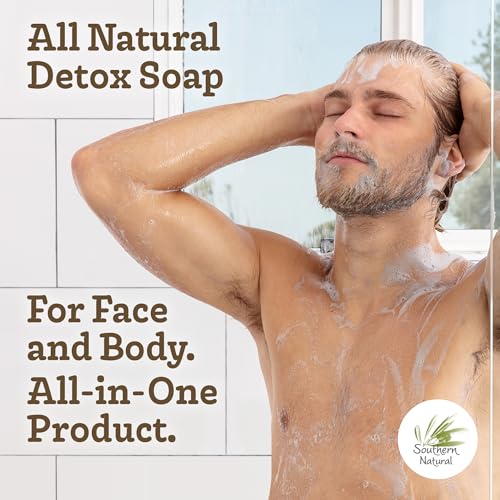 Dead Sea Mud & Charcoal Detox Soap Bar for Face & Body - Long-Lasting Natural Cleanser