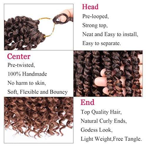 Leeven Passion Twist Crochet Hair T30# 10 Inch - Pack of 8