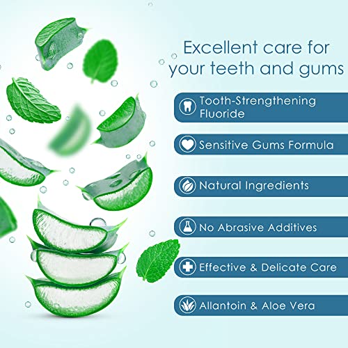 AloeSense Natural Soothing Toothpaste for Sensitive Teeth, 5oz (2-Pack)