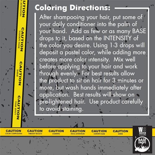 Watercolors Base Drops Red - Temporary Hair Dye for Women, 4oz