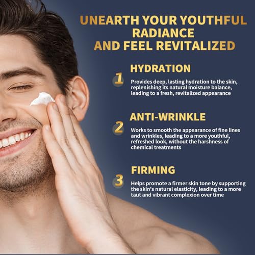 QZQETET Men’s Anti-Aging Face Moisturizer with Collagen, Retinol & Hyaluronic Acid - 1.7 OZ