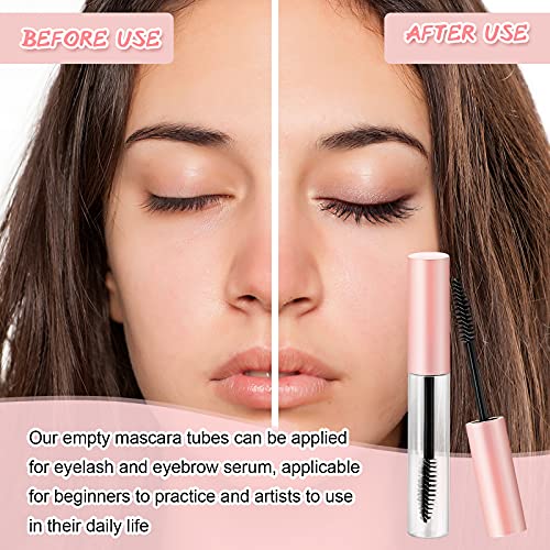Maitys Pink 30-Pack 10ml Reusable Mascara Tubes with Wands & Funnels