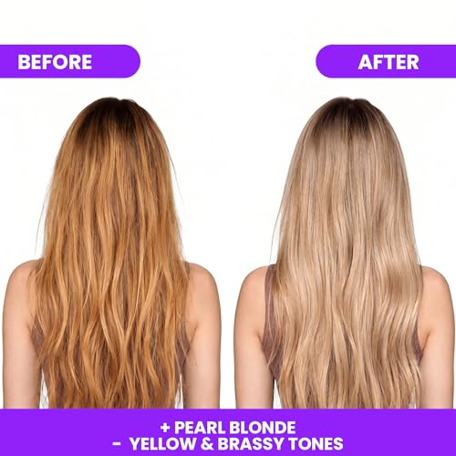 Blondz Only Blonde Pearl Purple Toning Shampoo with Argan Oil - 11.8 Fl Oz