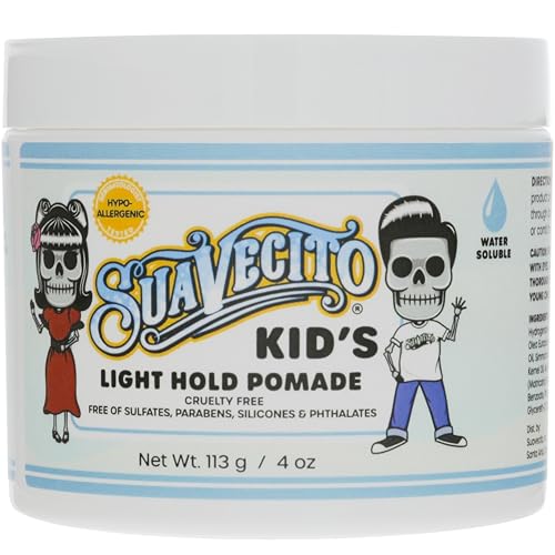 Suavecito Kid's Pomade - Calming Chamomile Scent, Light Hold, 4 oz