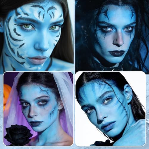 Light Blue Vegan Face and Body Paint Stick - 0.12oz for Halloween
