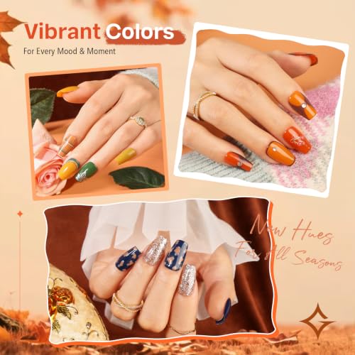 Glamonade 6-Piece Fall Nail Polish Set - Long-Lasting Quick Dry Autumn Colors