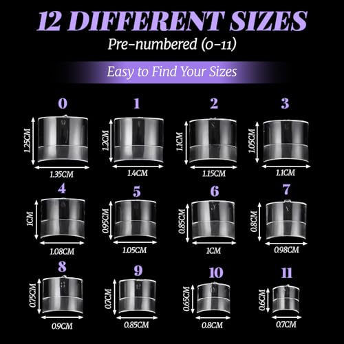 240 PCS Acrylic Clear Toe Nail Tips - Square Shape for DIY & Salons