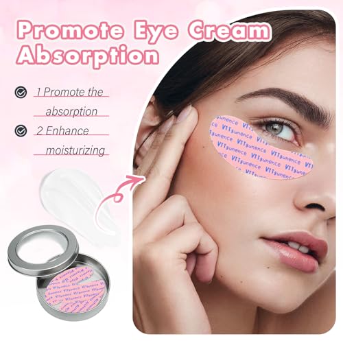 Viigunence Reusable Silicone Under Eye Patches with Metal Applicator – Minimize Fine Lines & Wrinkles