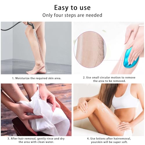Yehenarn Crystal Hair Remover - Nano Patterned Glass (Blue) for Soft Skin