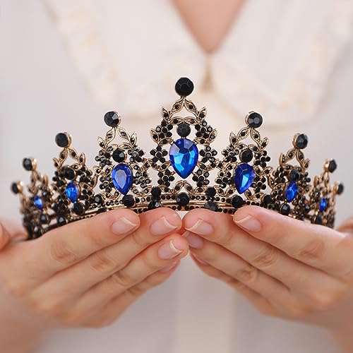 Baroque Queen Crystal Rhinestone Headband - Vintage Gothic Hairpiece
