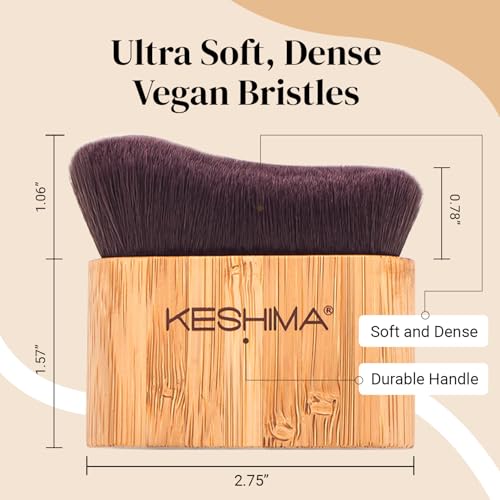 Keshima Light Brown Large Self Tanner Brush for Face & Body