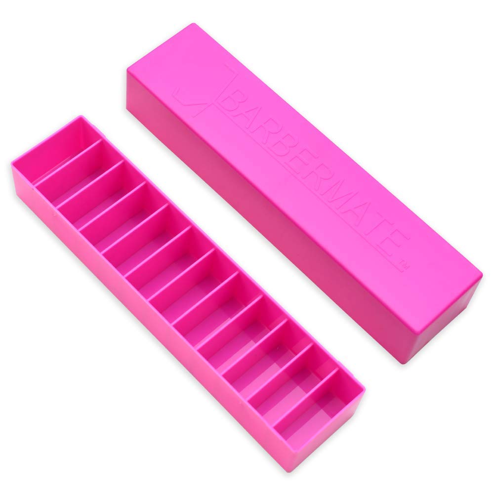 3 Pack Pink BarberMate® Blade Caddy with Detachable Lid