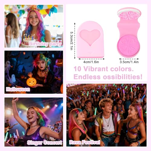 HULYHDP 10-Color Washable Temporary Hair Chalk for Kids & Adults, Safe & Non-Toxic, Perfect for Parties & Cosplay