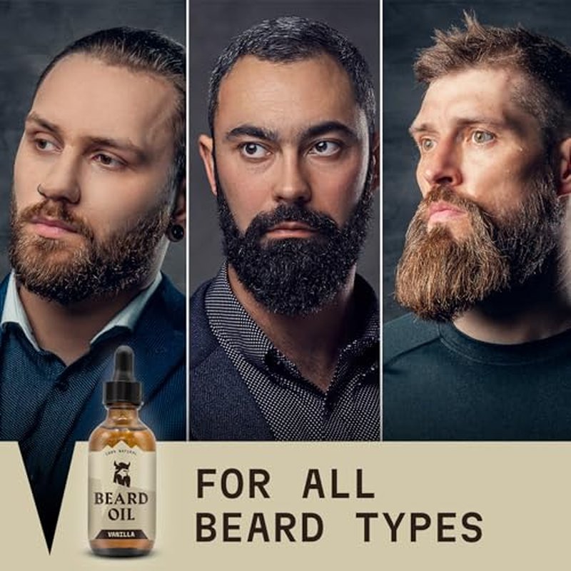 Striking Viking Vanilla Beard Oil for Men - Naturally Derived Conditioner with Argan & Jojoba Oils for Softening, Moisturizing and Growth (2 Oz)
