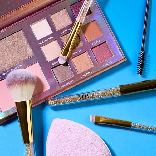 Gold 10pc Professional Makeup Brush Set - Soft Bristle for Women