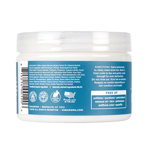 SUNAROMA Argan Oil Leave-In Conditioner for Frizz & Damage Repair – 12oz