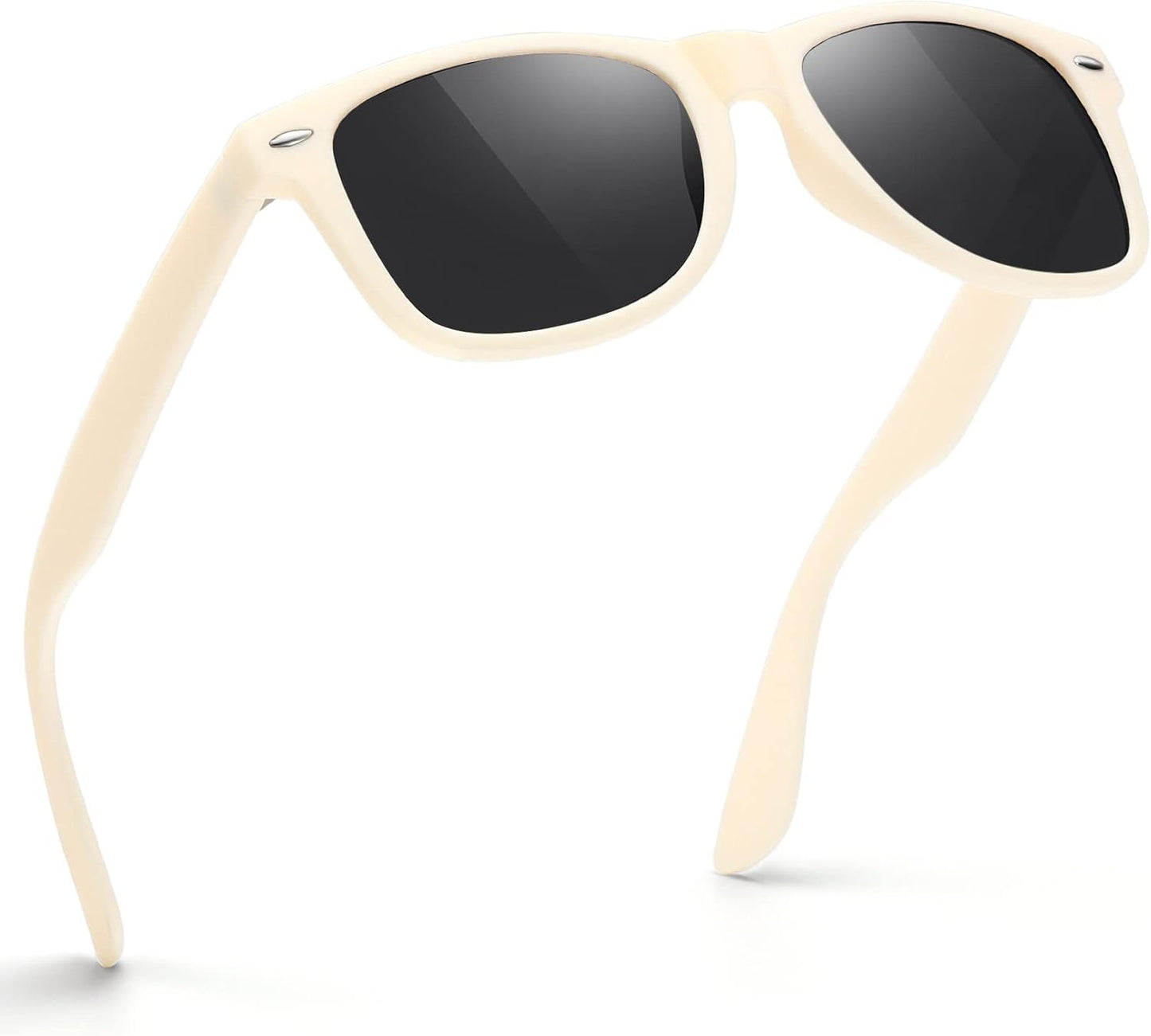 Polarized Sunglasses for Men & Women - Black Retro UV Protection for Driving & Fishing