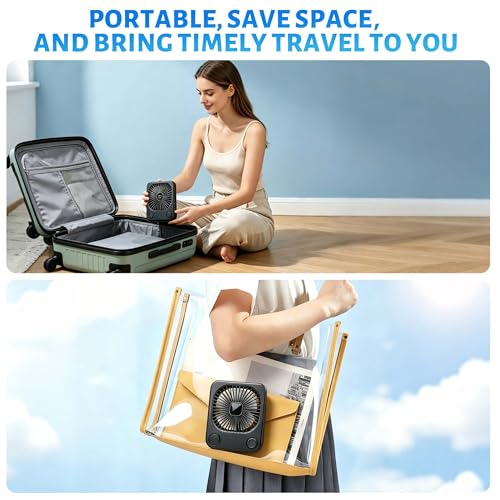 5000mAh Portable Travel Fan with Magnetic Mounting System