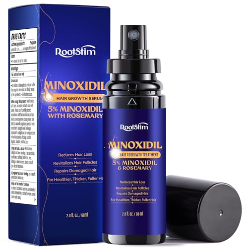 RootStim 5% Minoxidil Hair Growth Spray with Rosemary & Biotin - 2 Fl Oz