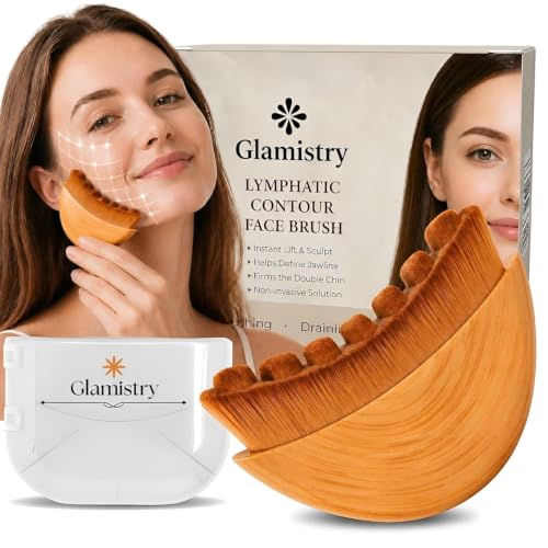 Glamistry Lymphatic Face Brush - De-Puff & Sculpt Jawline, Sensitive Skin, Variant 1